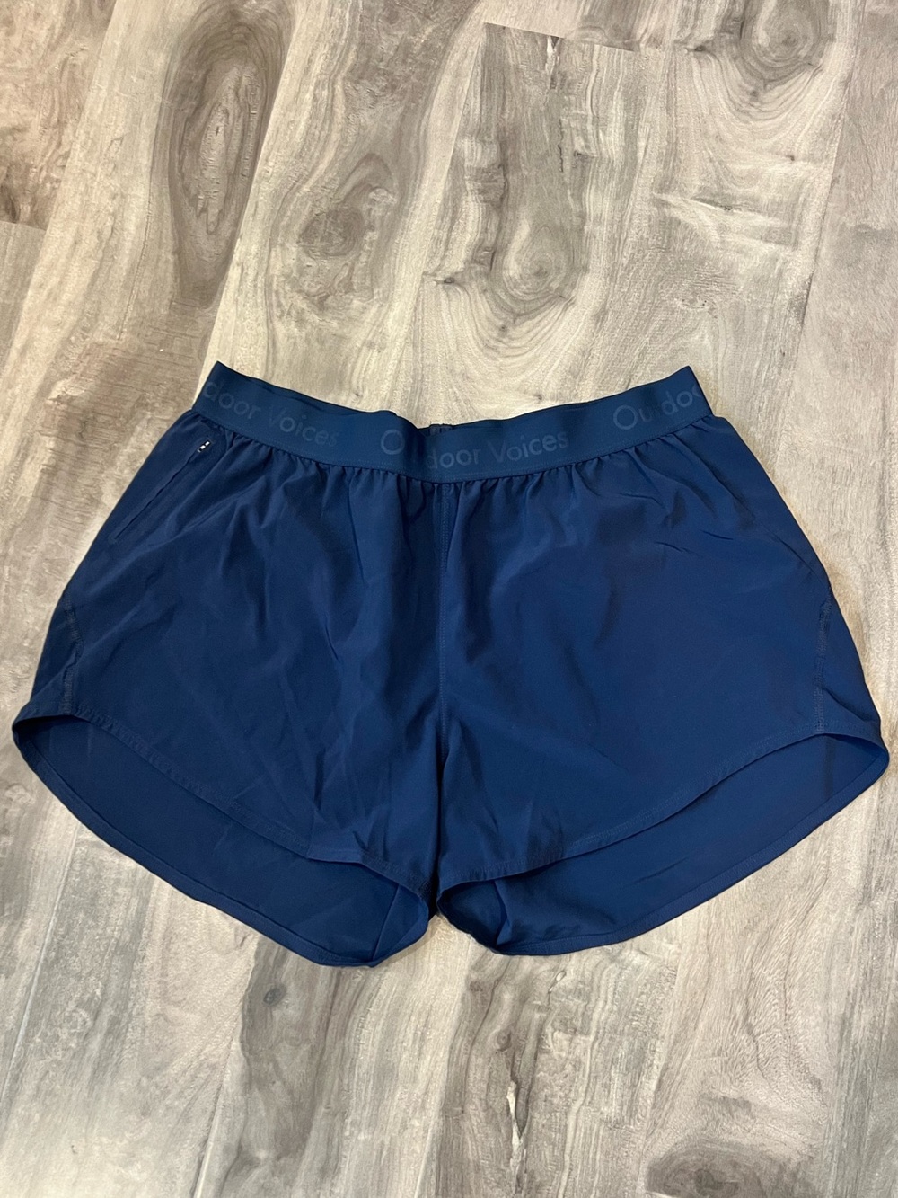 Outdoor Voices Navy Blue Athletic Shorts with Elastic Waist